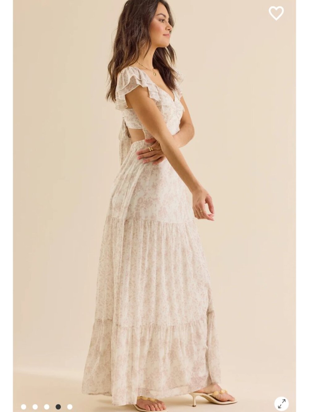 Altar'd State Cream Floral Maxi Dress - Picture 4 of 5